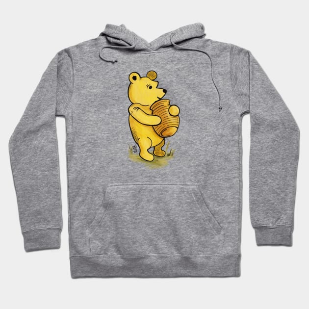 Winnie the Pooh and his jar of hunny Hoodie by Alt World Studios